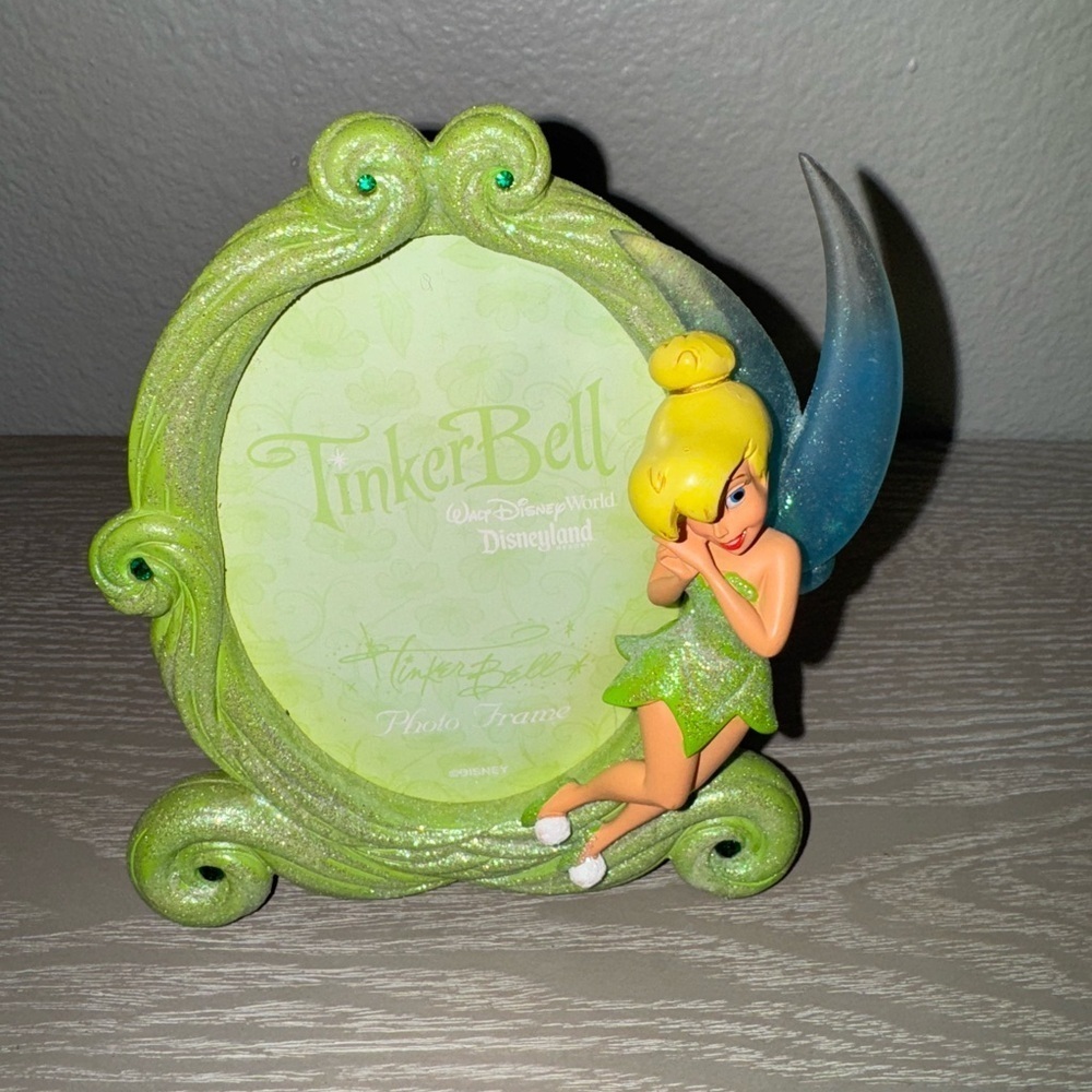 Disney parks glitter green Picture Frame - Tinker Bell